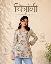 Chitrangi Sketch Print Kurti