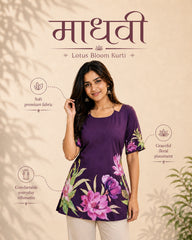 Madhavi Floral Bloom Kurti Top