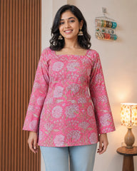 Ragmanjari Bloom Floral Cotton Kurti