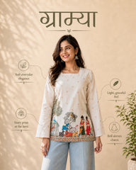 Gramya Kalamkari Cotton Short Kurti