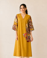 Morni Mustard Soft Cotton Kurti Set for Women