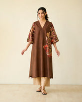 Morni Brown Soft Cotton Kurti Set for Women