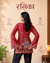 Rasika Kalamkari Mulmul Cotton Kurti
