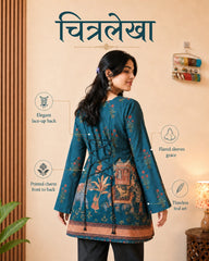 Chitralekha Kalamkari Mulmul Cotton Kurti