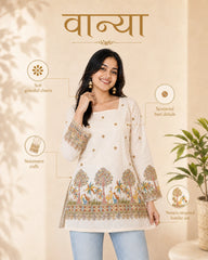 Vanya Nature-Inspired Kalamkari Cotton Kurti