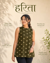 Harita Lotus Sleeveless Kurti