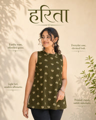 Harita Lotus Sleeveless Kurti