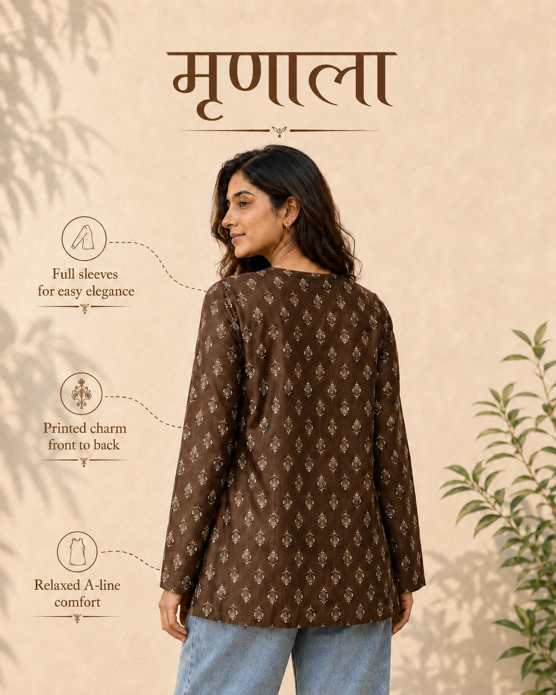 Mrinala Cotton Workwear Kurti