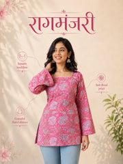 Ragmanjari Bloom Floral Cotton Kurti