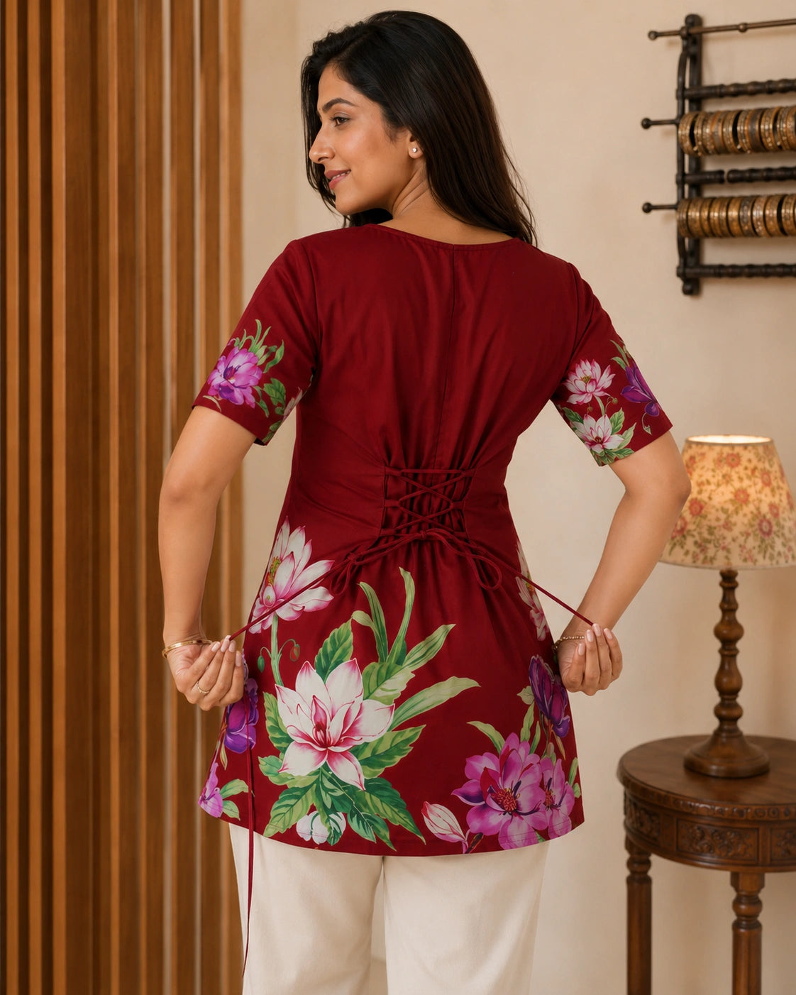 Kumudini Lotus Bloom Kurti Top