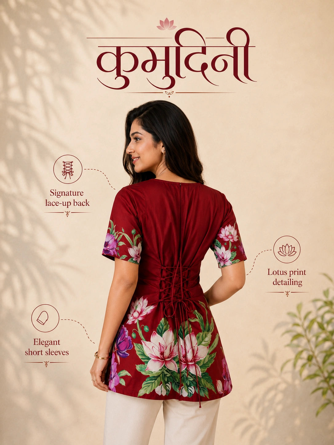 Kumudini Lotus Bloom Kurti Top