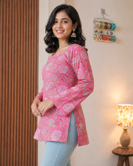 Ragmanjari Bloom Floral Cotton Kurti
