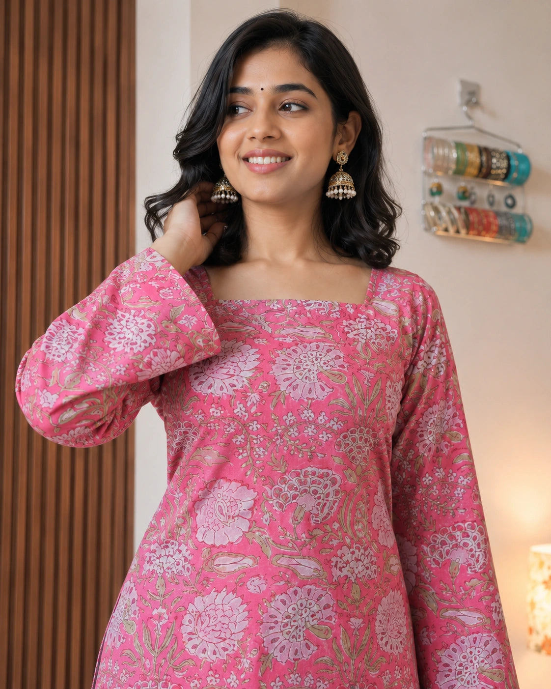 Ragmanjari Bloom Floral Cotton Kurti