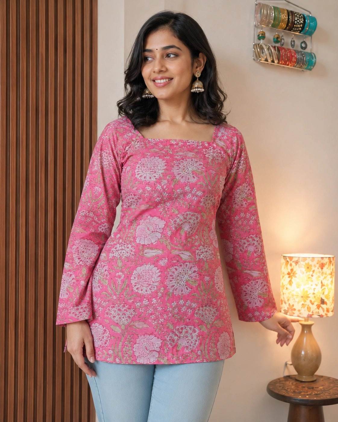 Ragmanjari Bloom Floral Cotton Kurti
