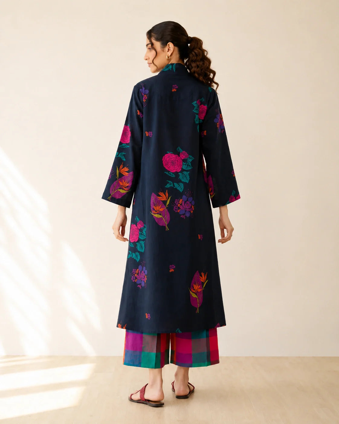 Potpourri Black Premium Cotton Kurti Set for Women