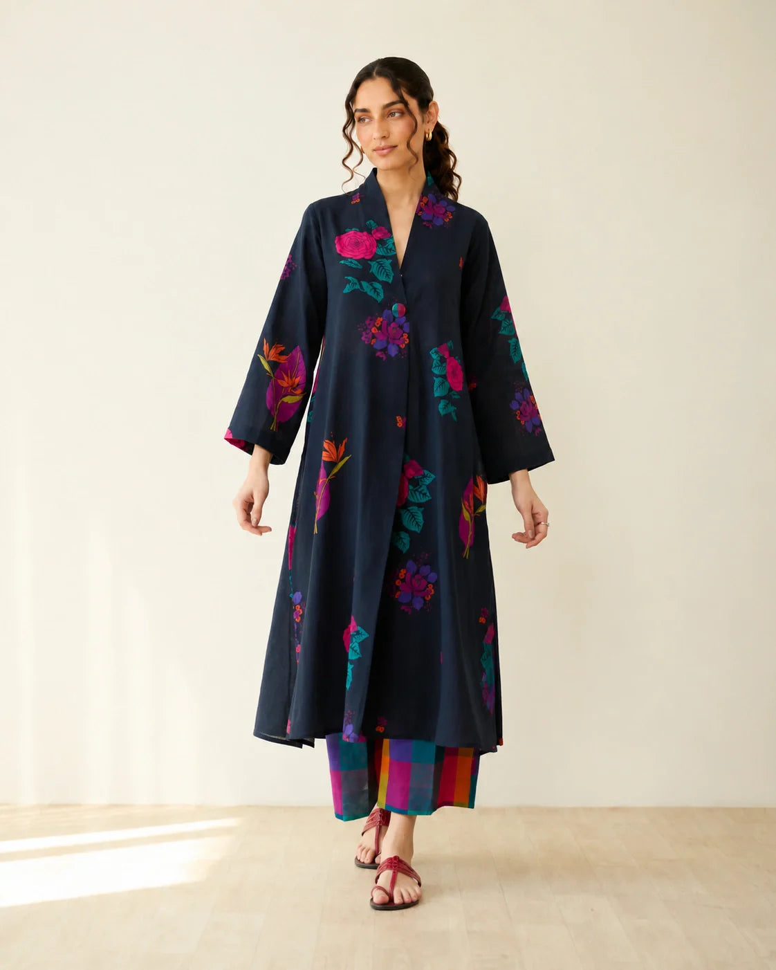 Potpourri Black Premium Cotton Kurti Set for Women