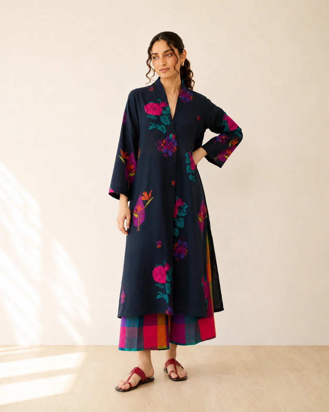 Potpourri Black Premium Cotton Kurti Set for Women