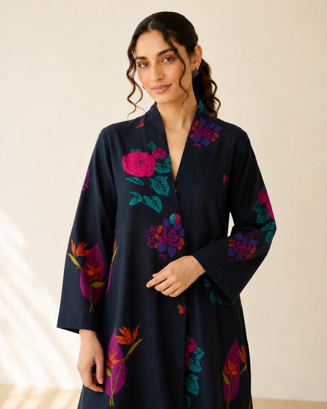 Potpourri Black Premium Cotton Kurti Set for Women