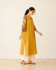 Morni Mustard Soft Cotton Kurti Set for Women