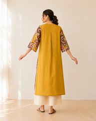 Morni Mustard Soft Cotton Kurti Set for Women