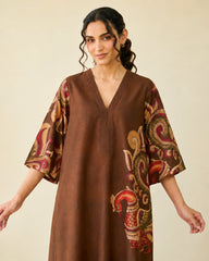 Morni Brown Soft Cotton Kurti Set for Women
