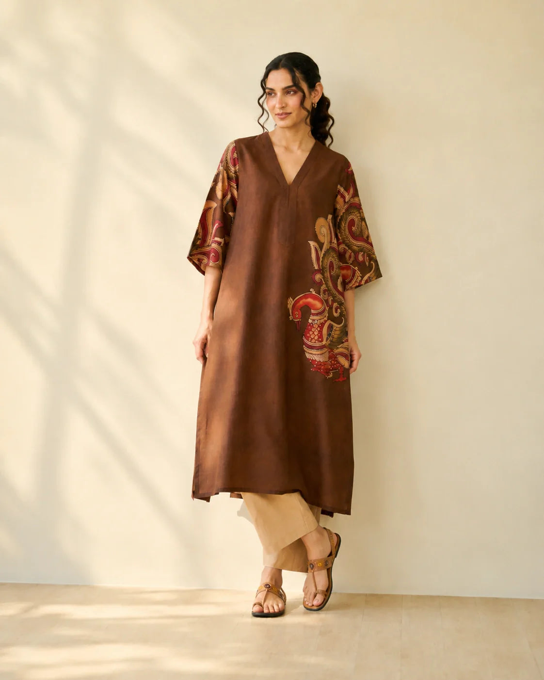 Morni Brown Soft Cotton Kurti Set for Women