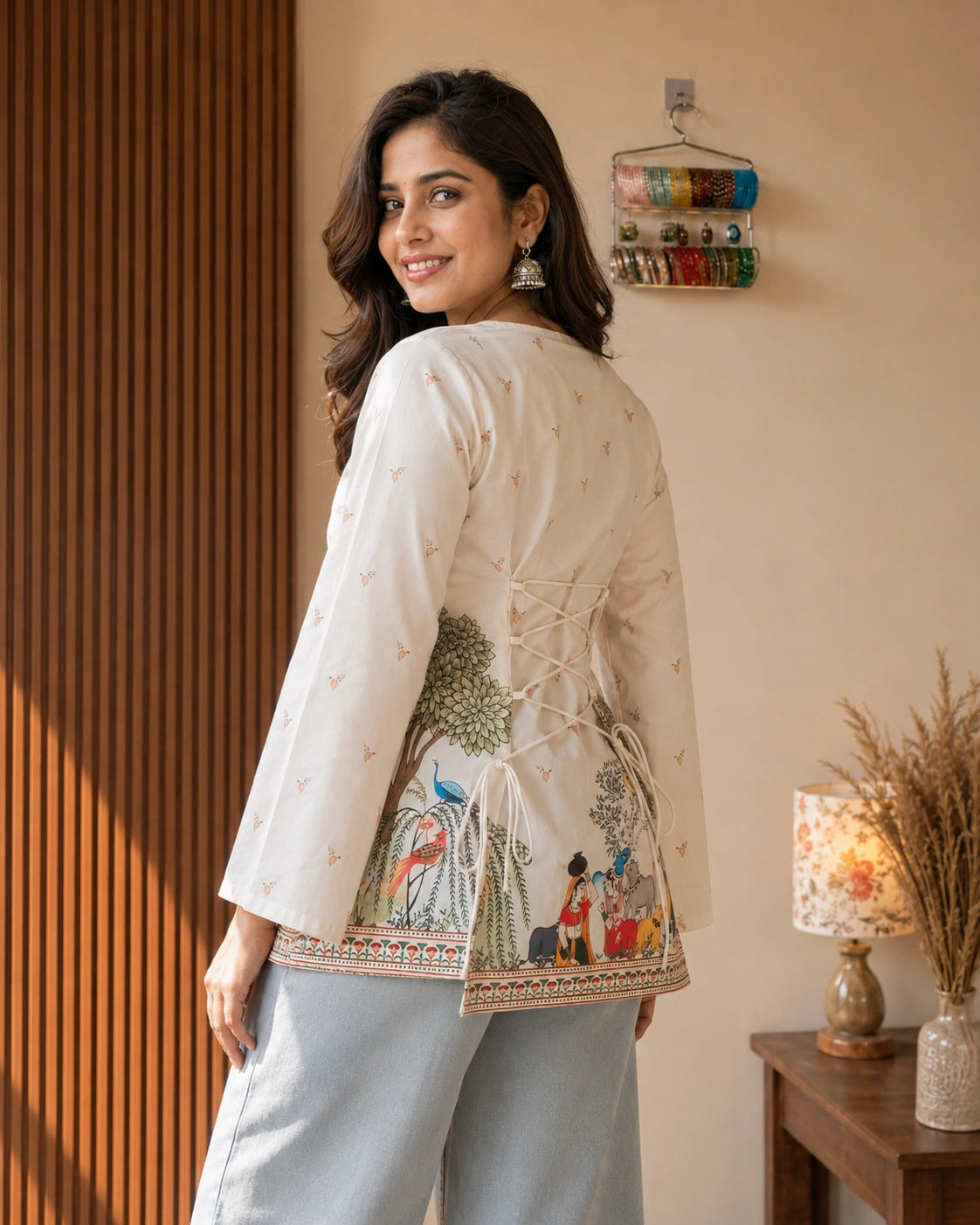 Gramya Kalamkari Cotton Short Kurti