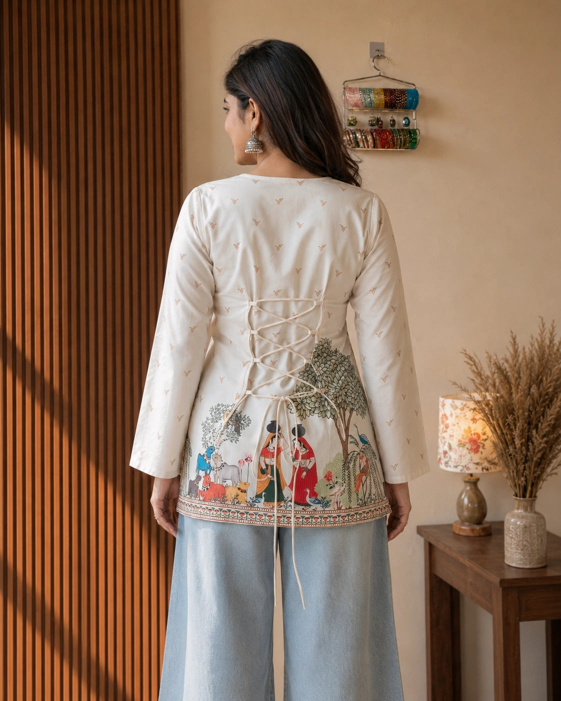 Gramya Kalamkari Cotton Short Kurti