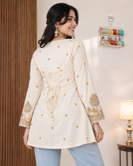 Vanya Nature-Inspired Kalamkari Cotton Kurti