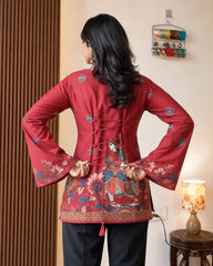 Rasika Kalamkari Mulmul Cotton Kurti