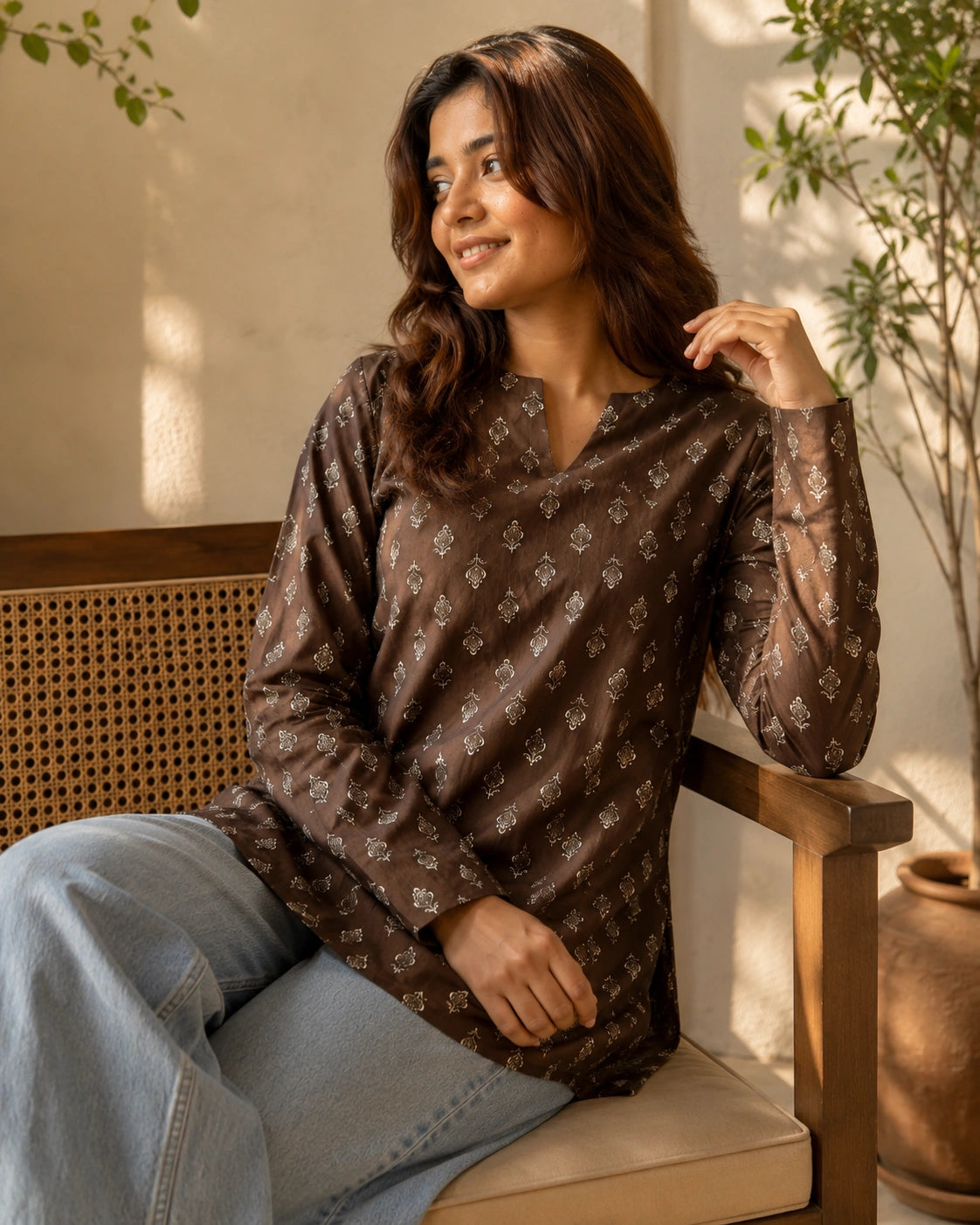 Mrinala Cotton Workwear Kurti