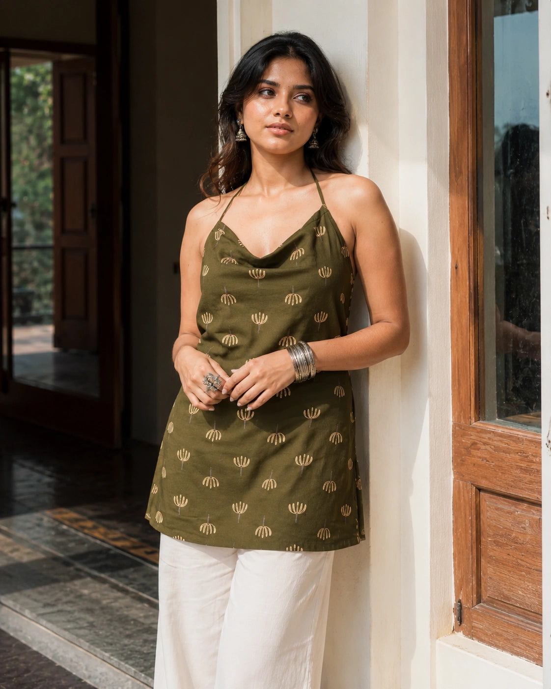Nira Hand Block Print Cotton Short Kurti