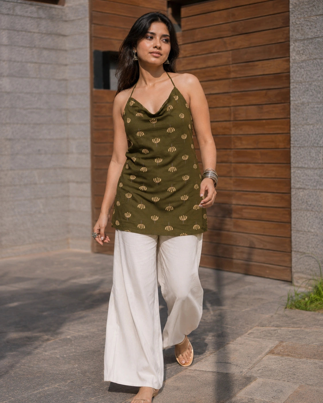 Nira Hand Block Print Cotton Short Kurti