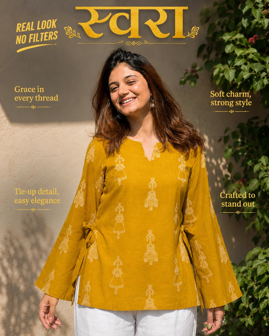 Savara Folk Print Pure Cotton Kurti