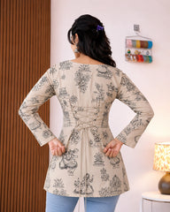 Chitrangi Sketch Print Kurti