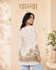 Vanya Nature-Inspired Kalamkari Cotton Kurti