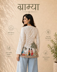 Gramya Kalamkari Cotton Short Kurti