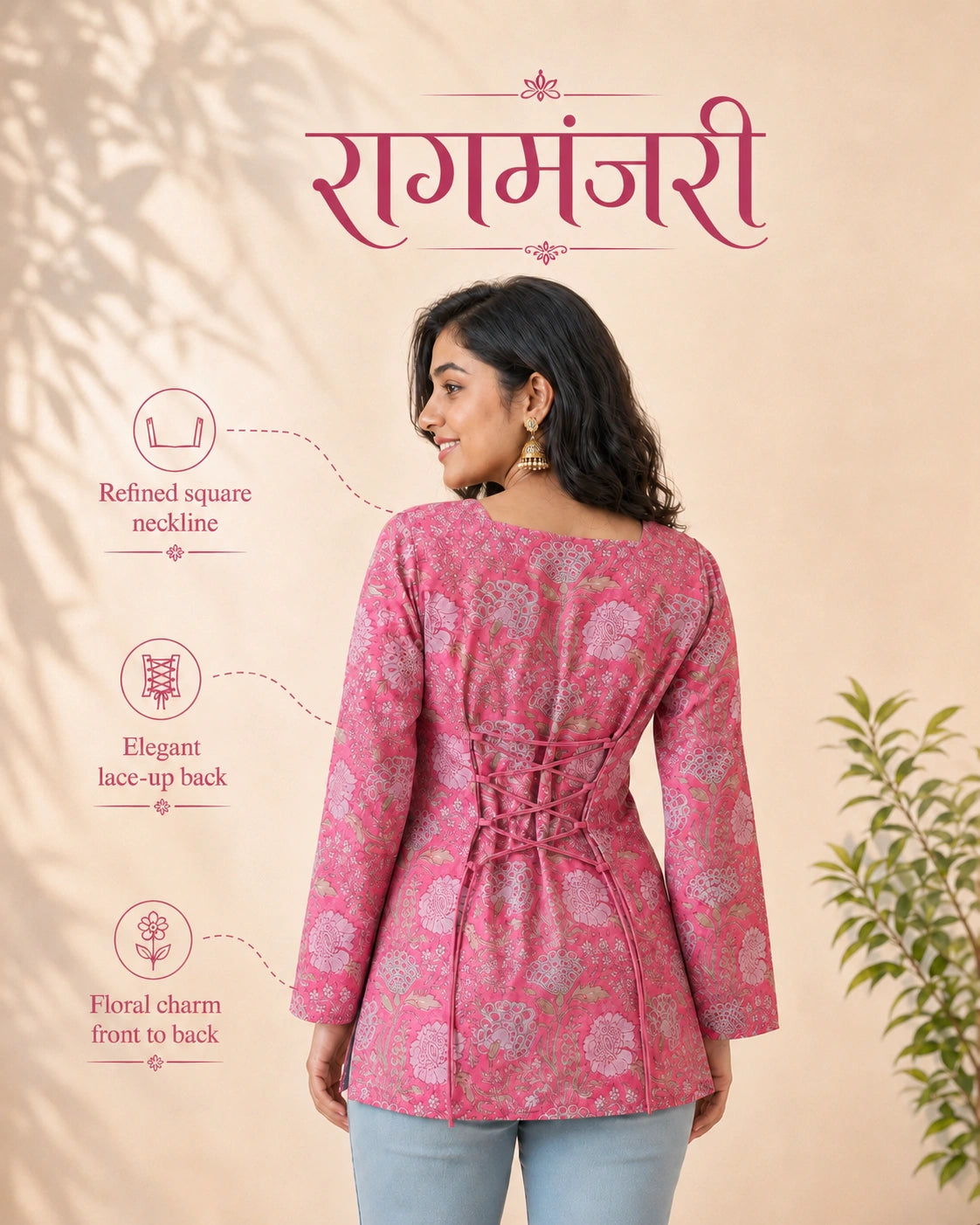Ragmanjari Bloom Floral Cotton Kurti