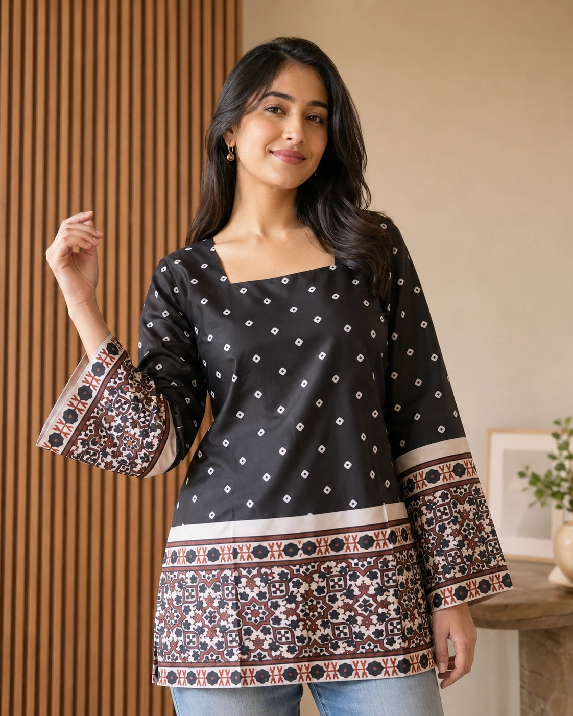 Chitrekha Border Print Kurti