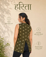 Harita Lotus Sleeveless Kurti
